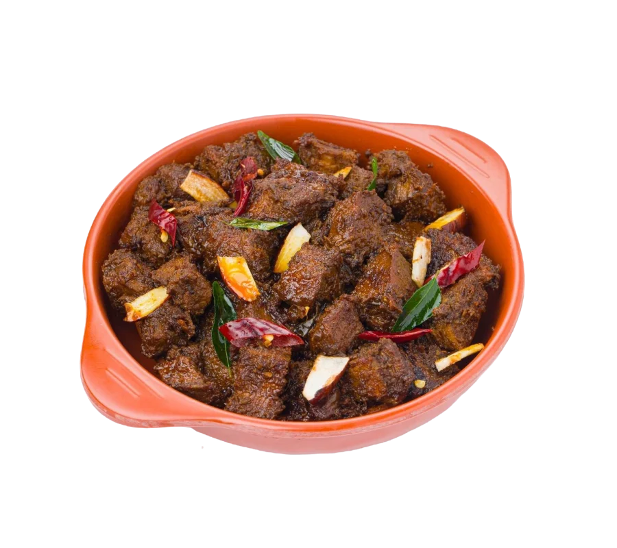 beef-roast-masala-curry-homemade-recipe-arranged-terracota-bowl-with-white-background