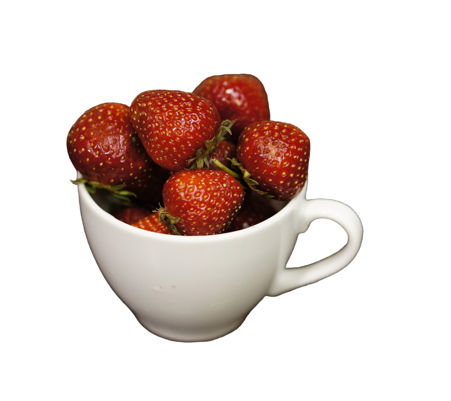 red-strawberries-white-cup