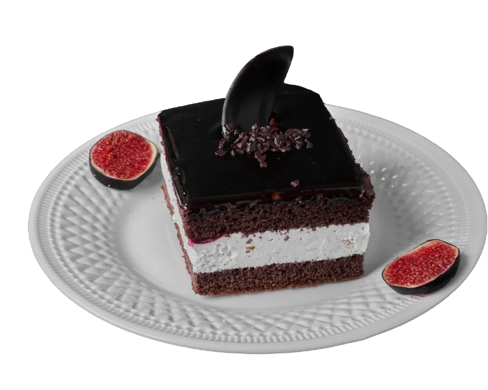 slice-chocolate-cake-with-fruits-aside-white-plate